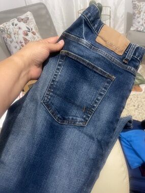 Aeropostale Dark Blue Super Skinny Jeans with Tan Stitching